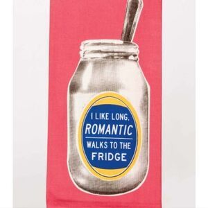 New Blue Q Dish Towel Long Romantic Walks Pink